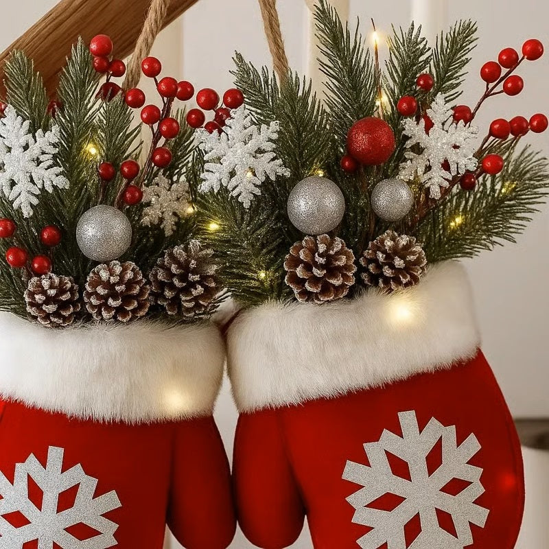 🔥Christmas Sales 49% OFF🔥Sparkling Christmas Mitten Wreath