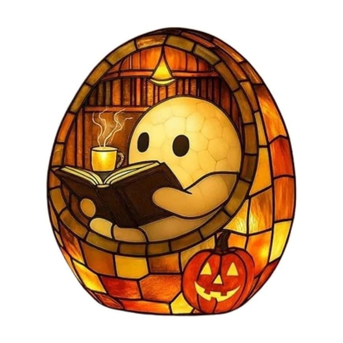 3D Stained Resin Halloween Ghost Lamp