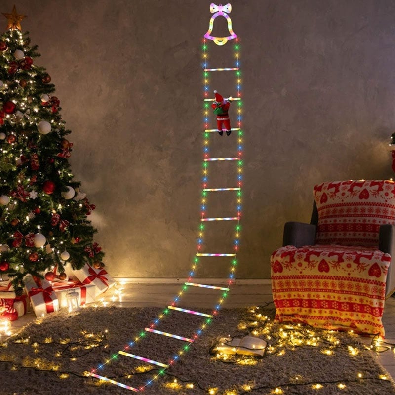 Santa Claus LED Ladder Light