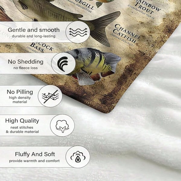 Fishing Enthusiast's Blanket Gift