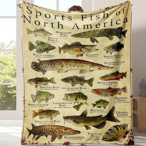 Fishing Enthusiast's Blanket Gift