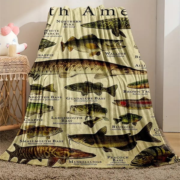 Fishing Enthusiast's Blanket Gift