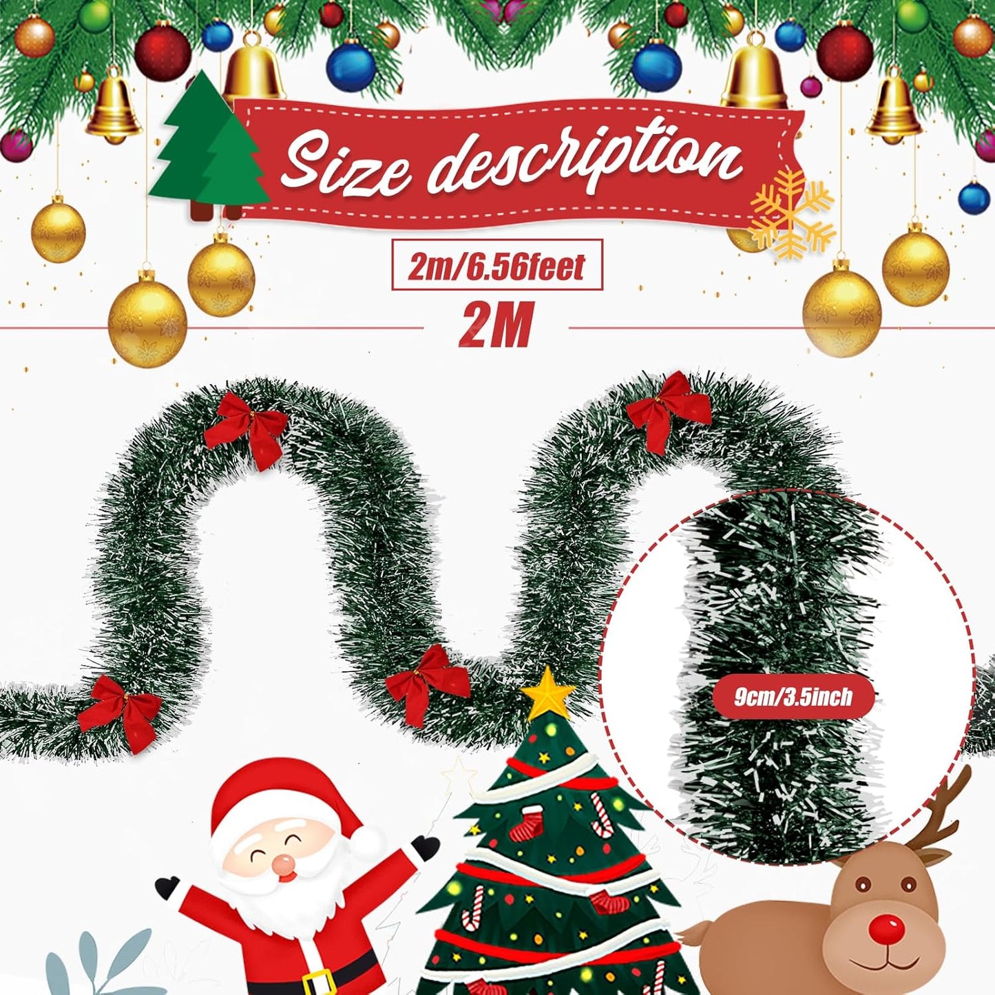 🎅Christmas Garland🎄Christmas Decorations for in Indoor Outdoor