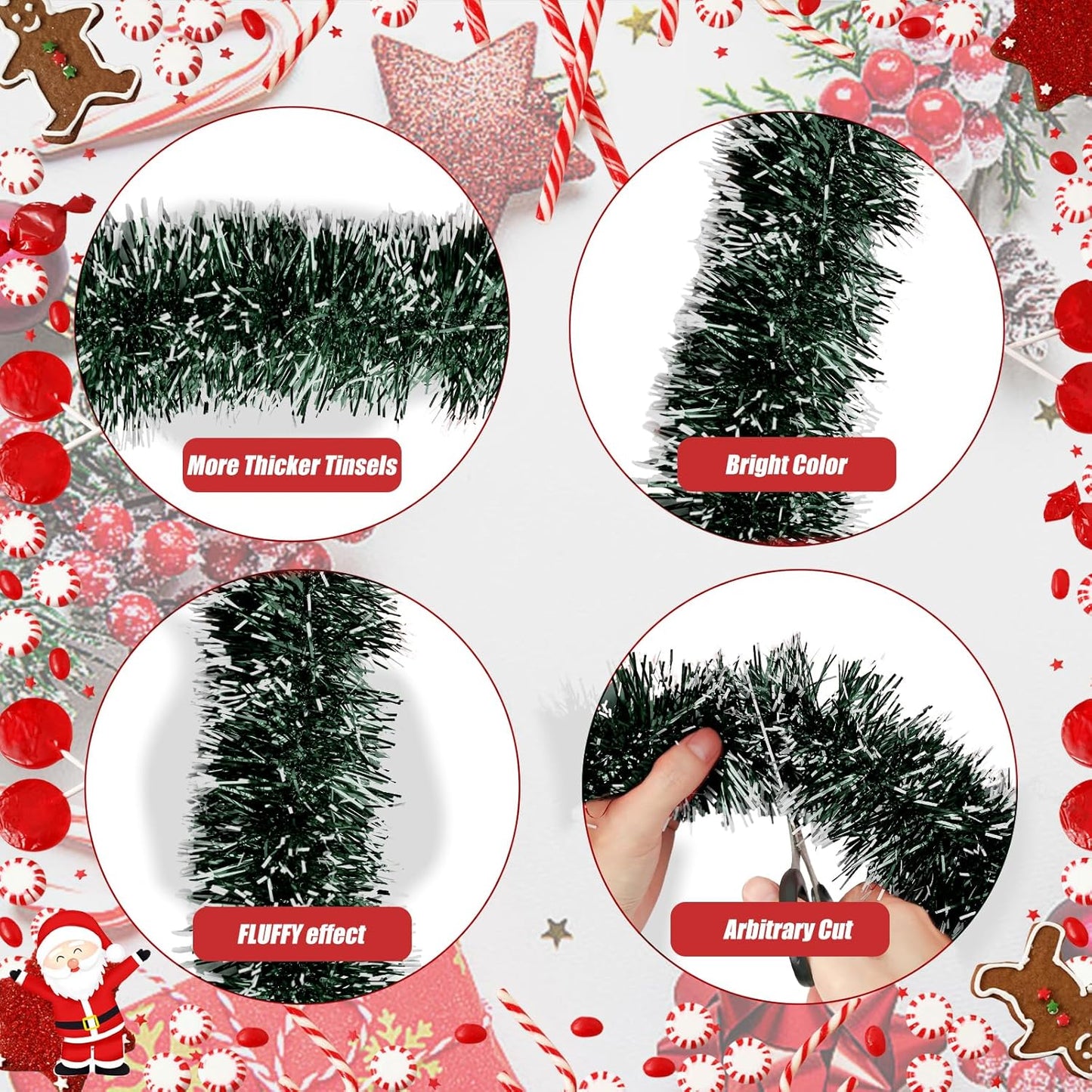 🎅Christmas Garland🎄Christmas Decorations for in Indoor Outdoor