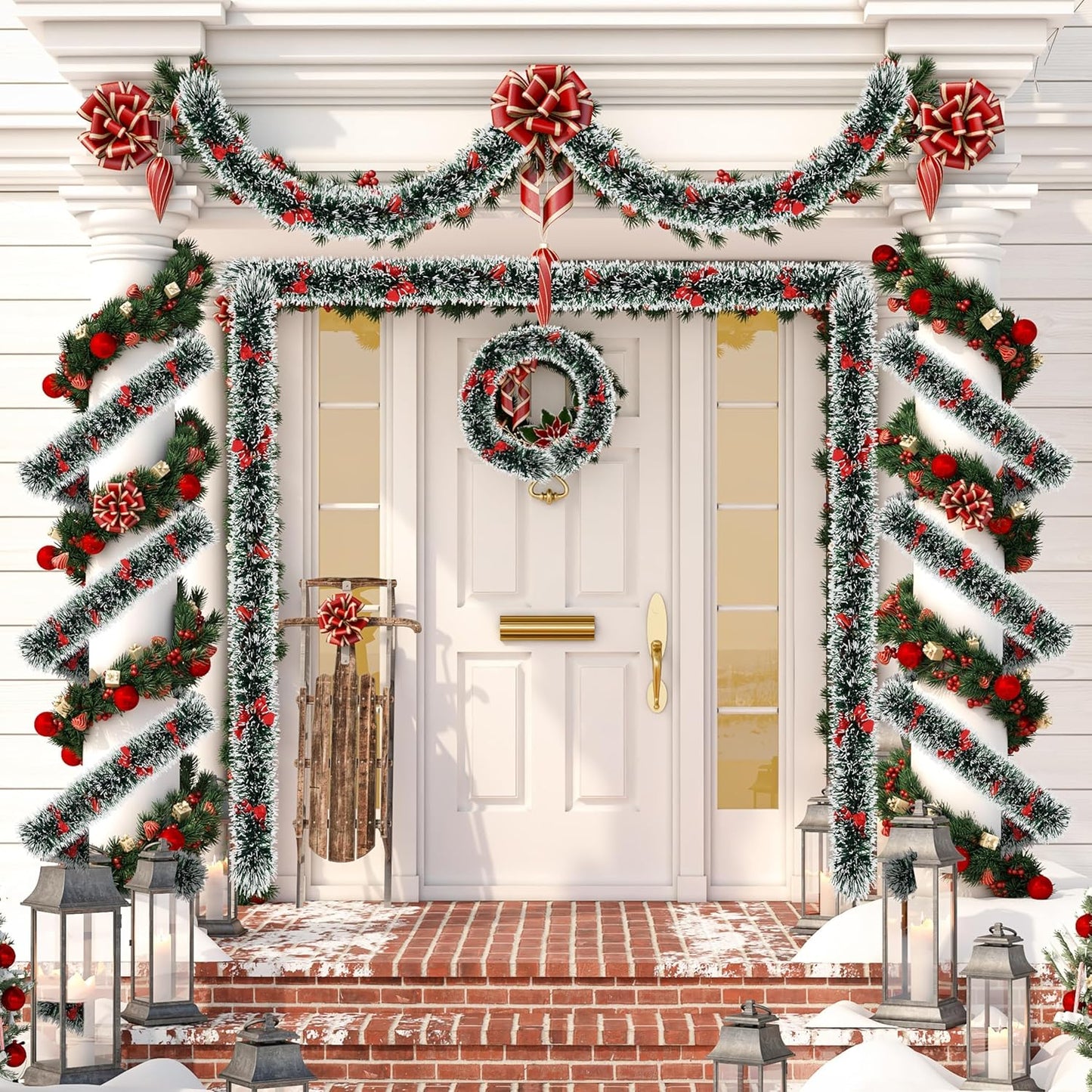 🎅Christmas Garland🎄Christmas Decorations for in Indoor Outdoor