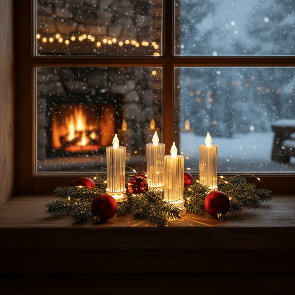 🕯️LED Simulation Crystal Candle Lamp（4pcs in 1 set）