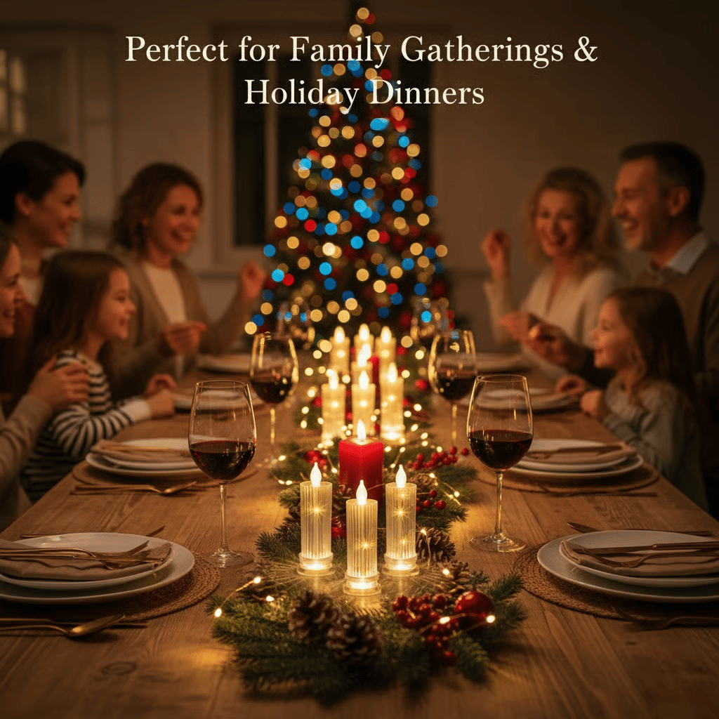 🕯️LED Simulation Crystal Candle Lamp（4pcs in 1 set）