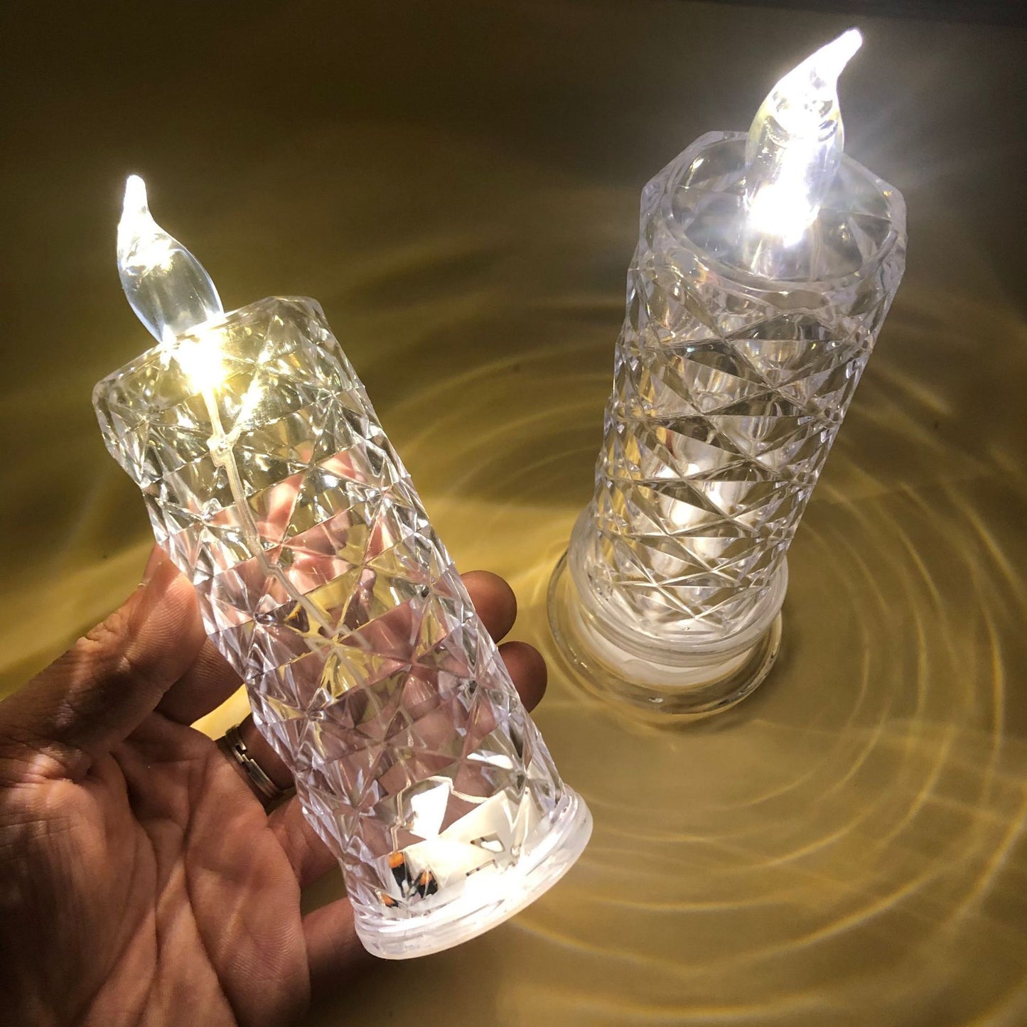 🕯️LED Simulation Crystal Candle Lamp（4pcs in 1 set）