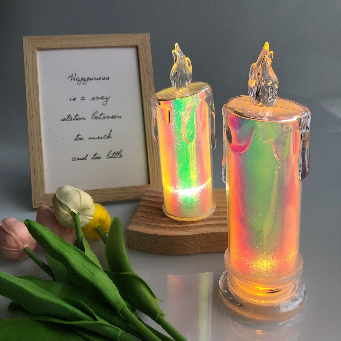 🕯️LED Simulation Crystal Candle Lamp（4pcs in 1 set）