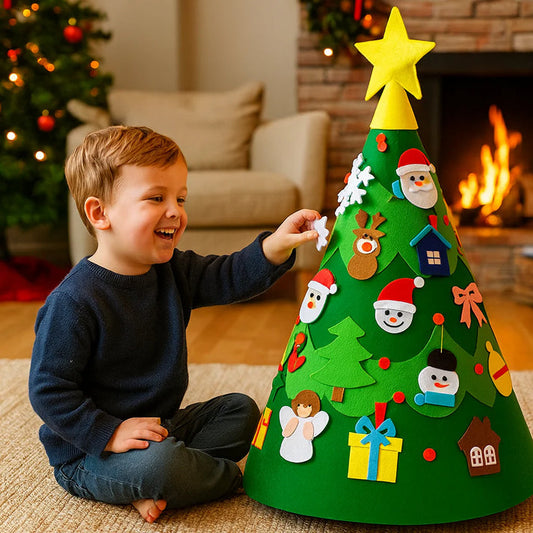 🎄3D Children's DIY Felt Christmas Tree