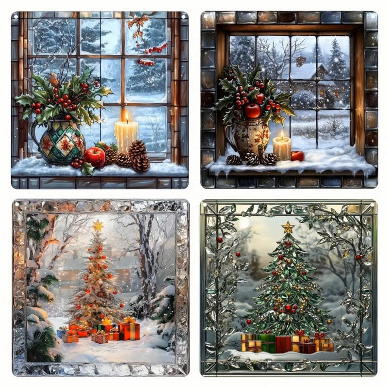 🎄✨Frosted Enchanted Tree Crystal-Style Ornament