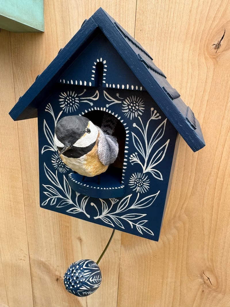 🦉Whimsical Kinetic Art Birdhouse Wall Decor