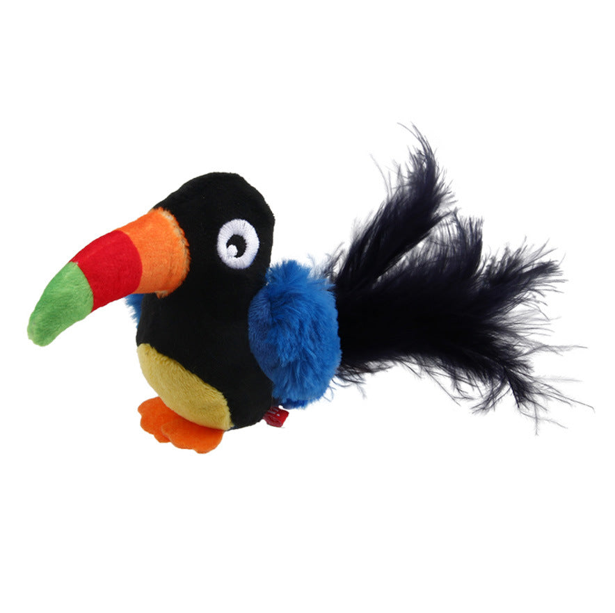 Simulated Sound Bird and Cat Toy for Teasing Cats