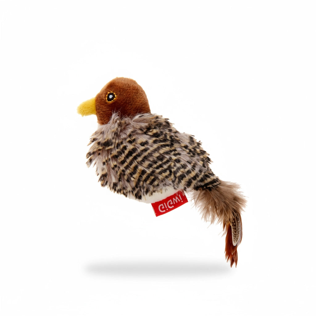 Simulated Sound Bird and Cat Toy for Teasing Cats