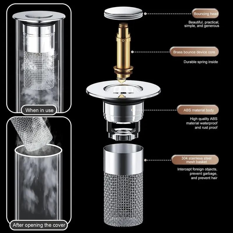 🔥Bathroom Sink Drain Strainer