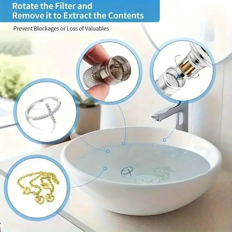 🔥Bathroom Sink Drain Strainer