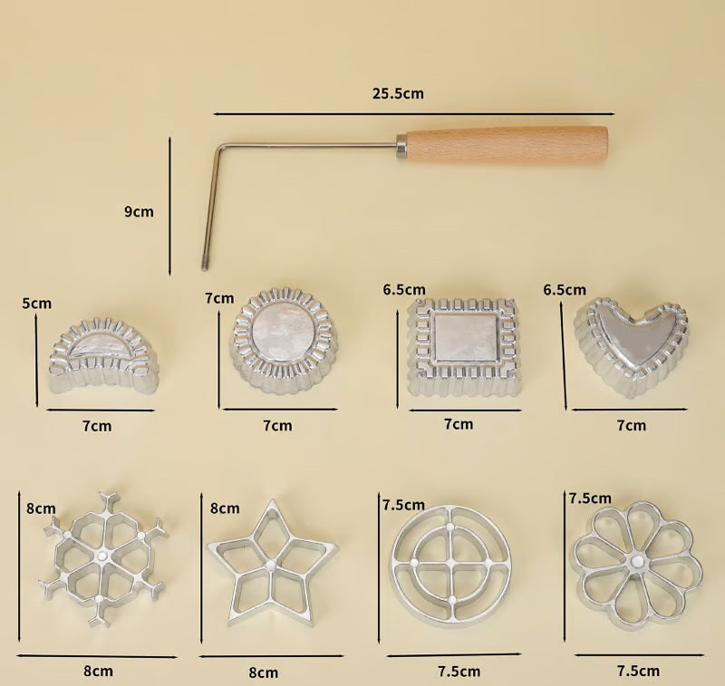 Nordic-Style Rosettes & Timbale Pastry Mold Set (9 Ppcs)