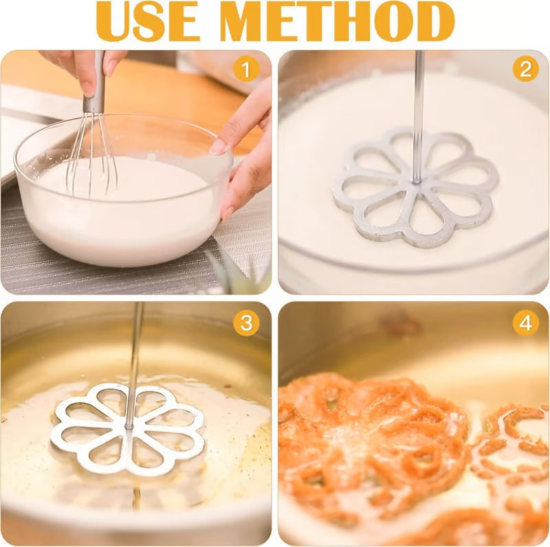 Nordic-Style Rosettes & Timbale Pastry Mold Set (9 Ppcs)