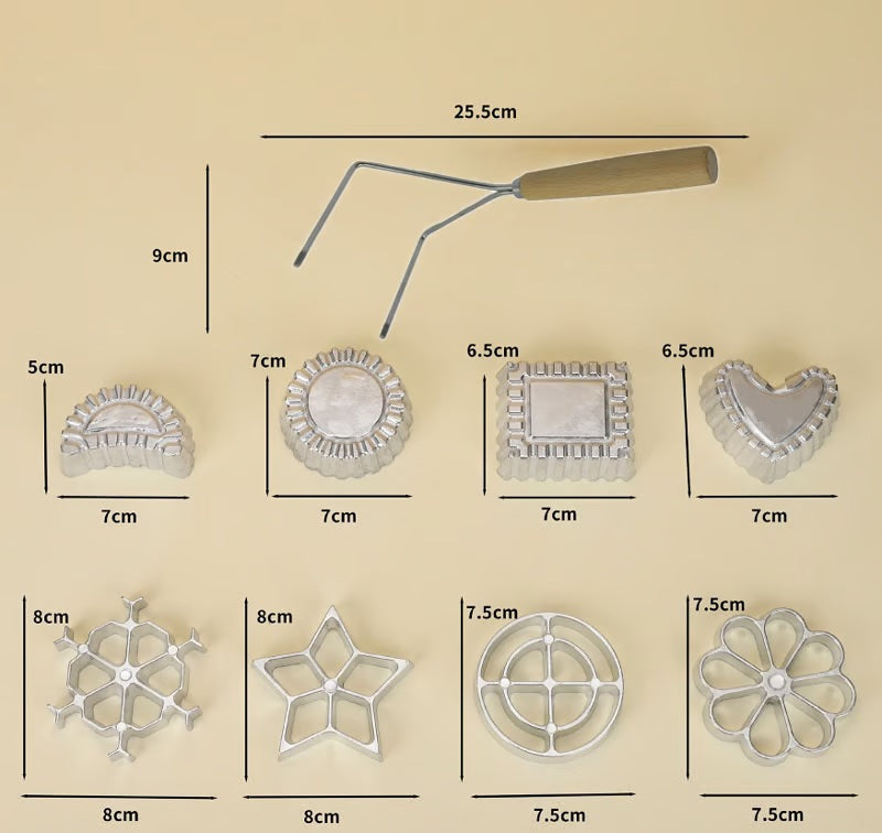 Nordic-Style Rosettes & Timbale Pastry Mold Set (9 Ppcs)