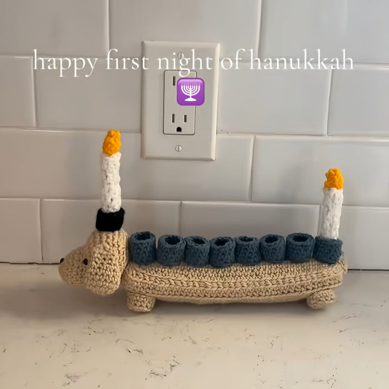 🎁Handmade Hanukkah Menorah Crochet