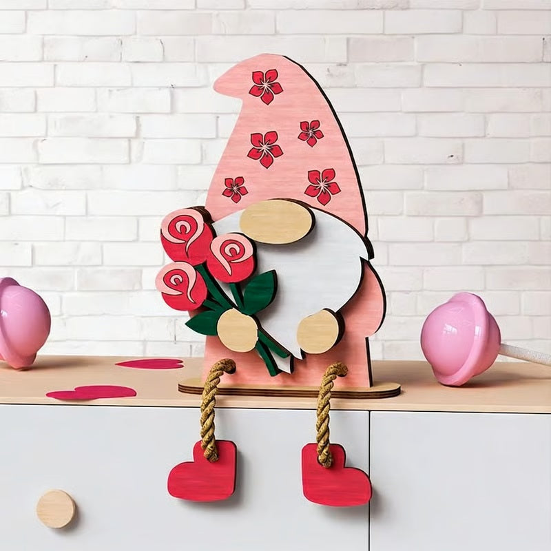 🔥Buy 3 Get 1 Free - 💖Valentine’s Day Wooden Gnome Decoration