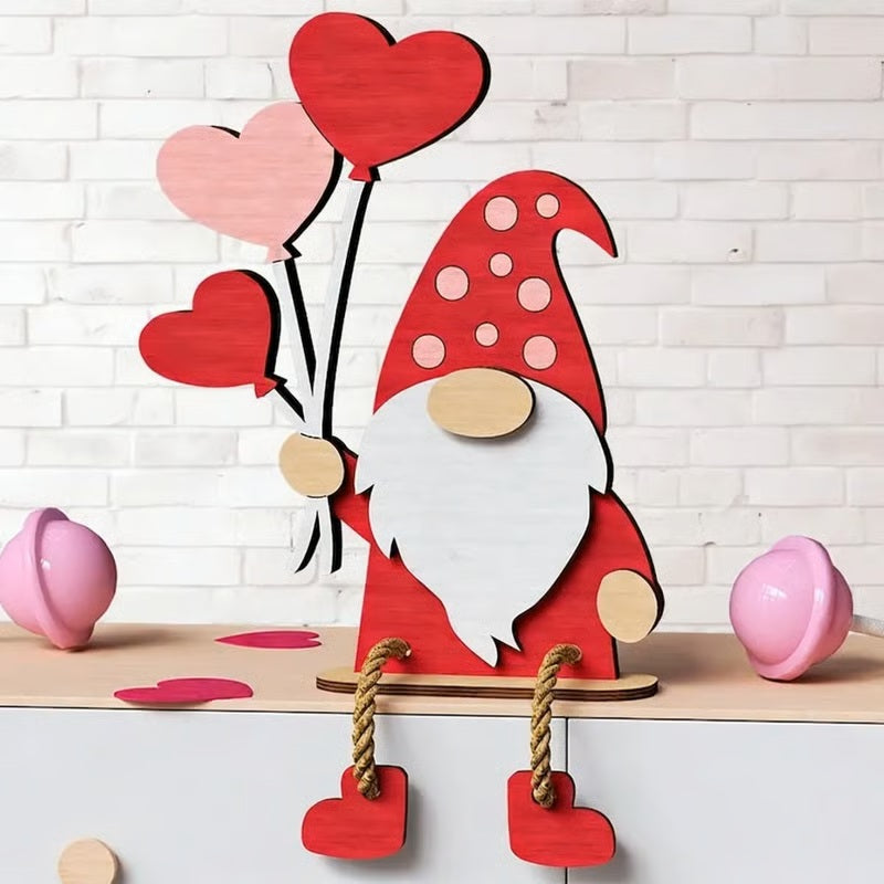 🔥Buy 3 Get 1 Free - 💖Valentine’s Day Wooden Gnome Decoration