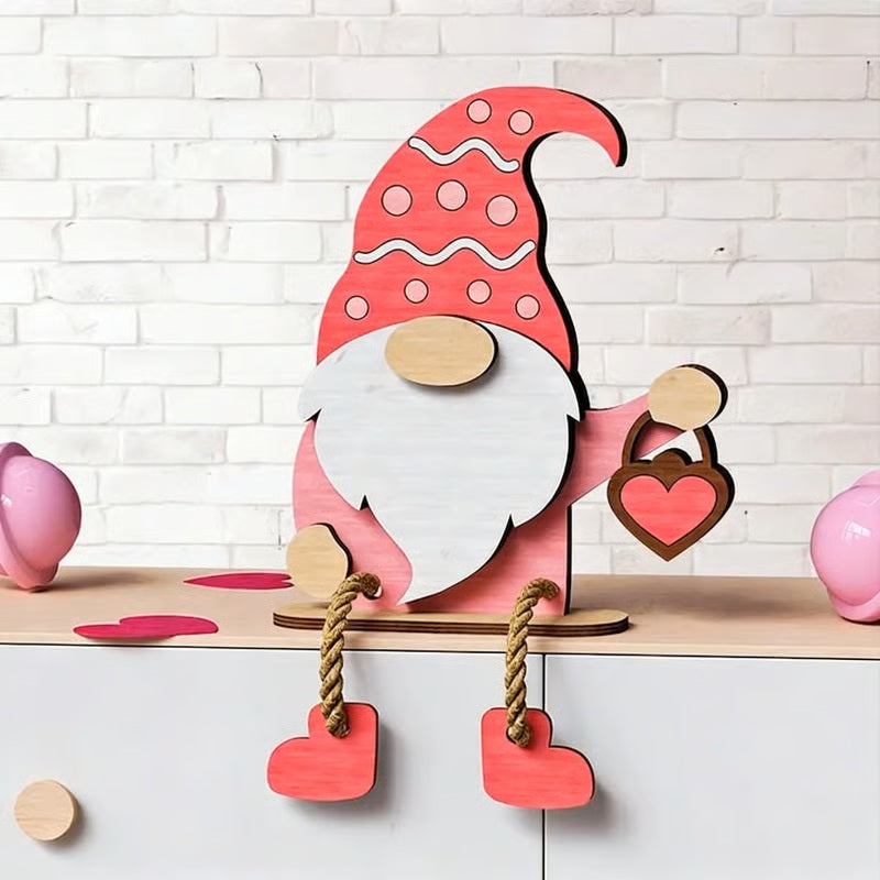 🔥Buy 3 Get 1 Free - 💖Valentine’s Day Wooden Gnome Decoration