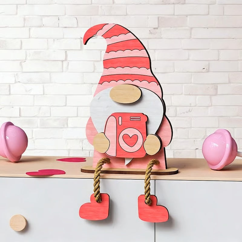🔥Buy 3 Get 1 Free - 💖Valentine’s Day Wooden Gnome Decoration