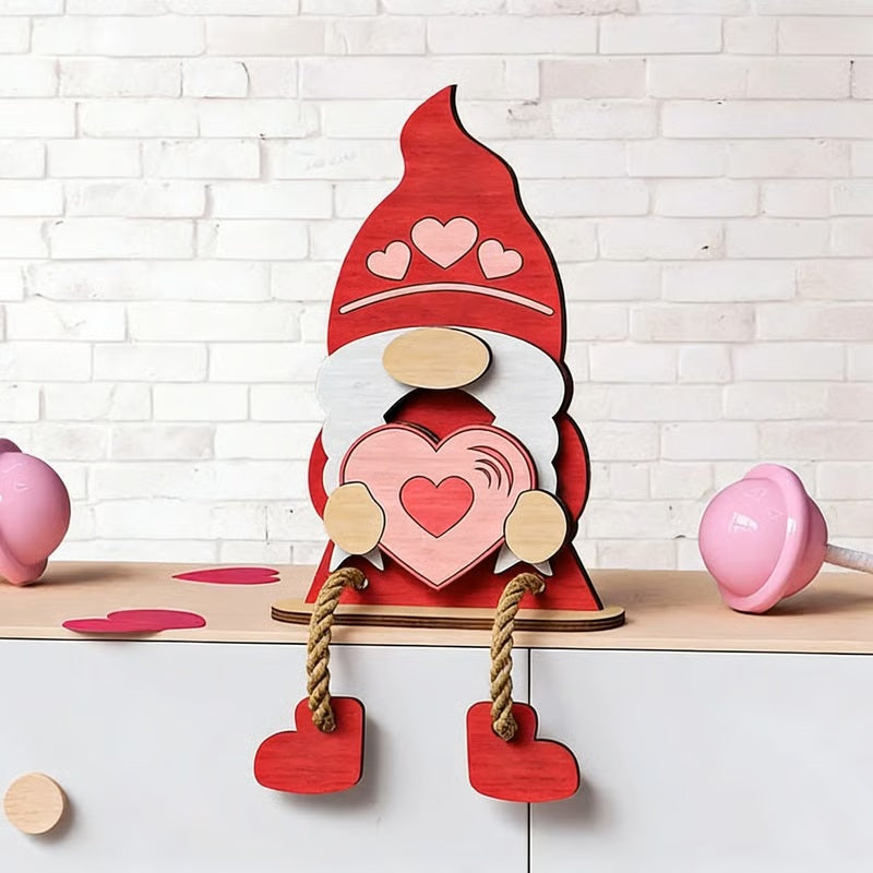 🔥Buy 3 Get 1 Free - 💖Valentine’s Day Wooden Gnome Decoration