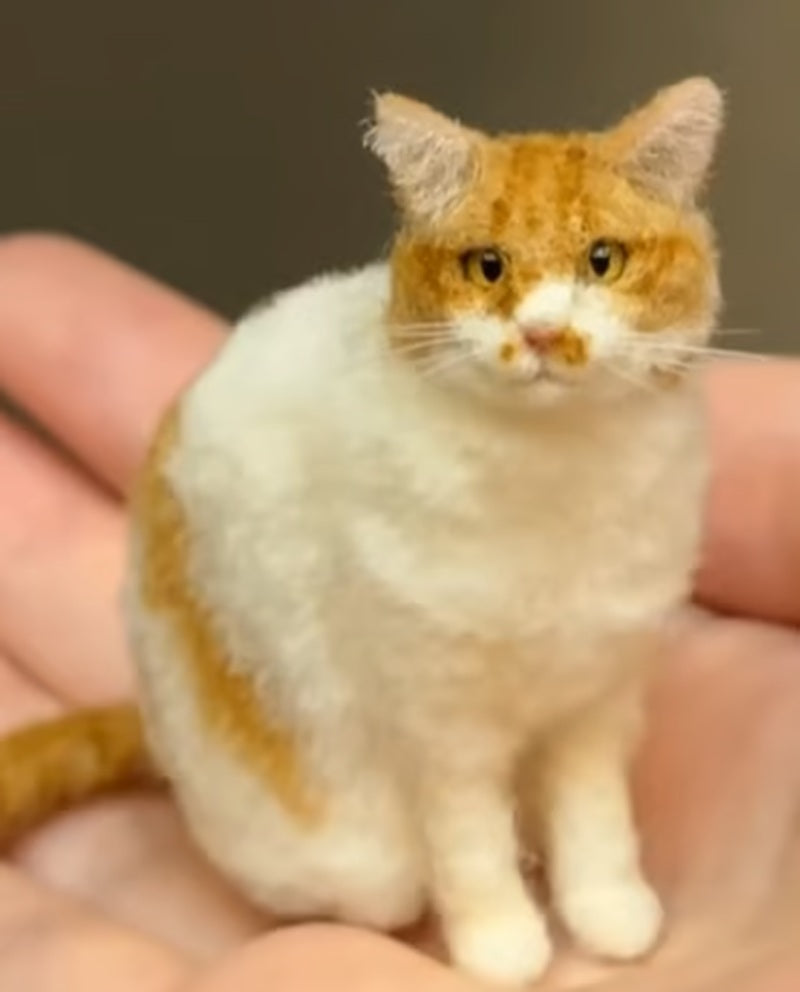 🐱💖Mini Felted Wool Cat