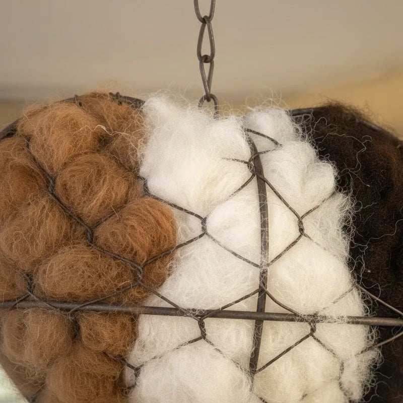 🕊️Handmade Alpaca Fiber Bird Nesting Heart
