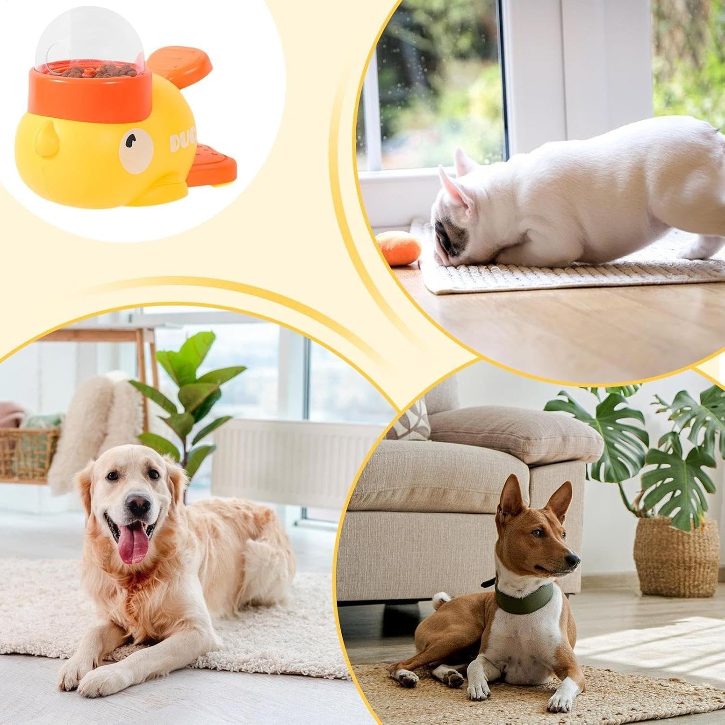 Interactive Duck Shaped Puzzle Food Dispensing Toy