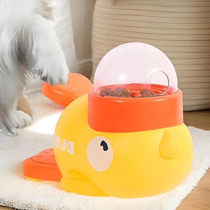 Interactive Duck Shaped Puzzle Food Dispensing Toy
