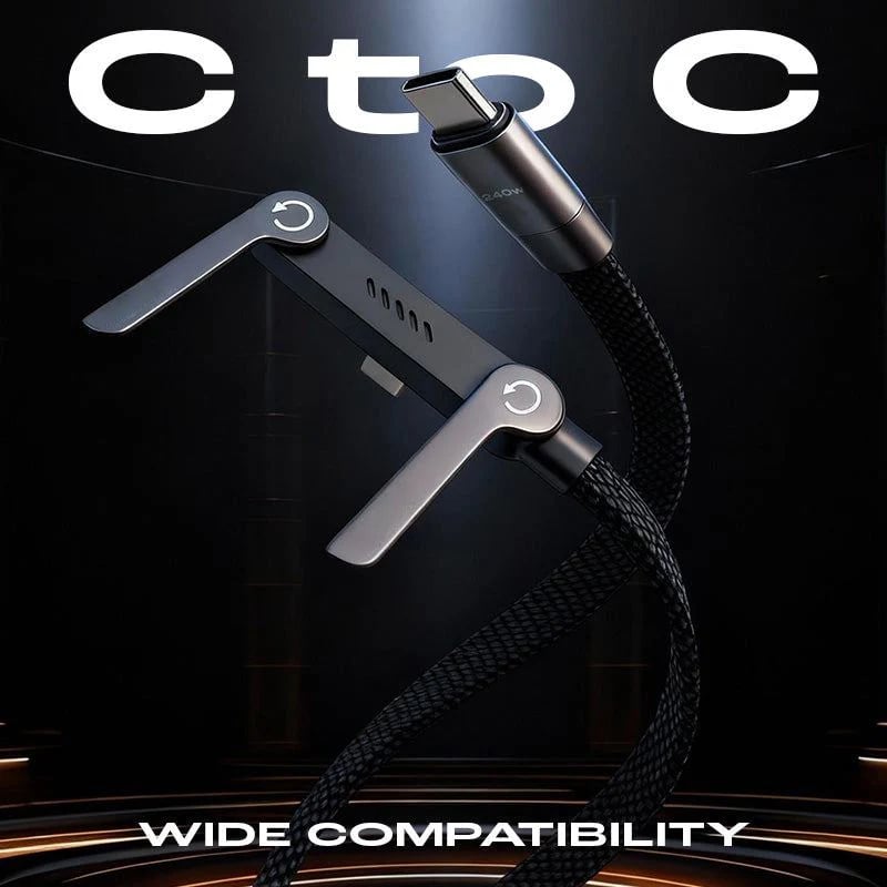 240w super fast charging?Invisible Holder Charger Cable with Stand