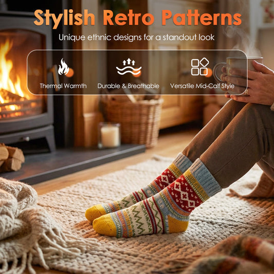 🔥Women's Vintage Thick Knit Crew Socks🧦