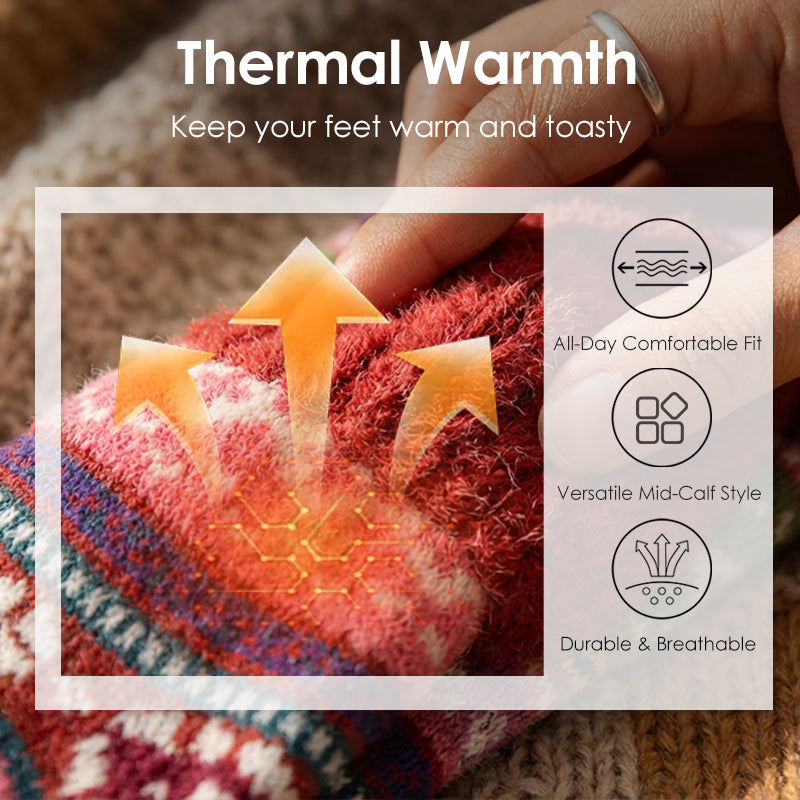 🔥Women's Vintage Thick Knit Crew Socks🧦