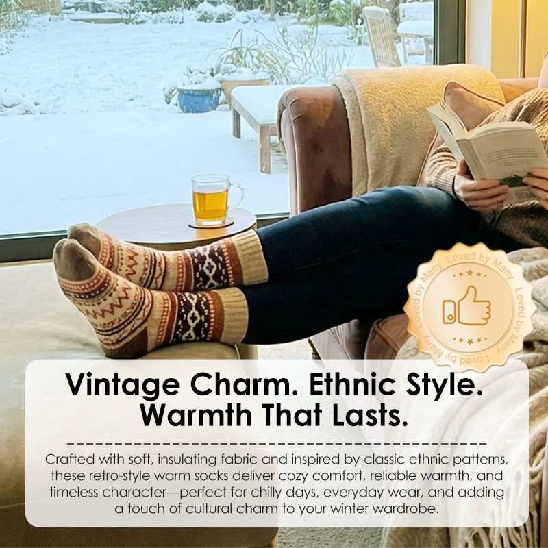 🔥Women's Vintage Thick Knit Crew Socks🧦