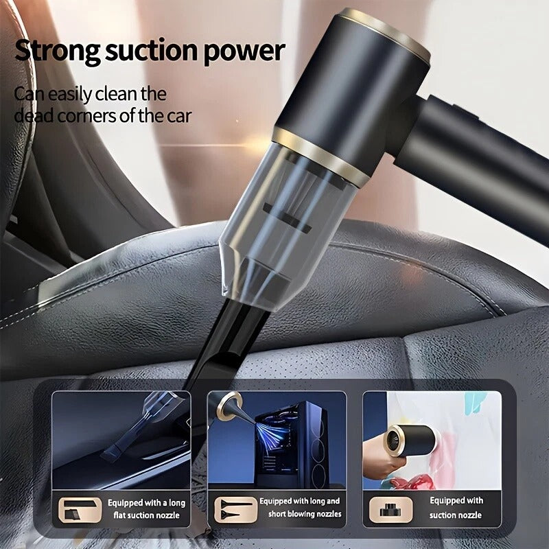 Powerful Car Vacuum Cleaner Wet/Dry Cordless Strong Suction Handheld Cleaning