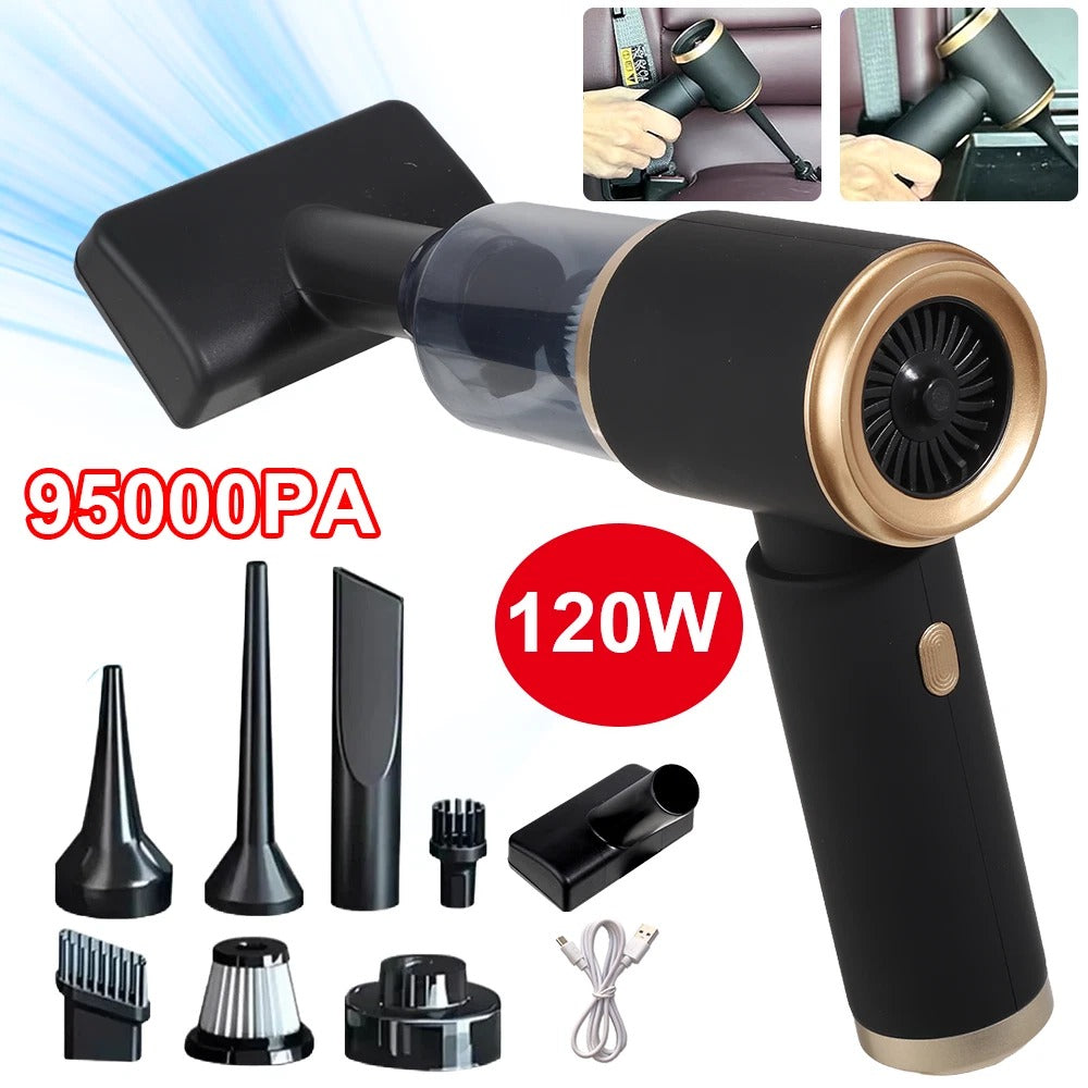 Powerful Car Vacuum Cleaner Wet/Dry Cordless Strong Suction Handheld Cleaning