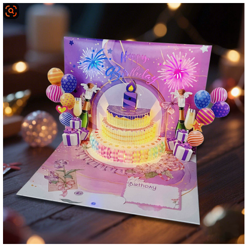🎉3D Pop Up Musical Birthday Card with Lights & Song🎵🎂