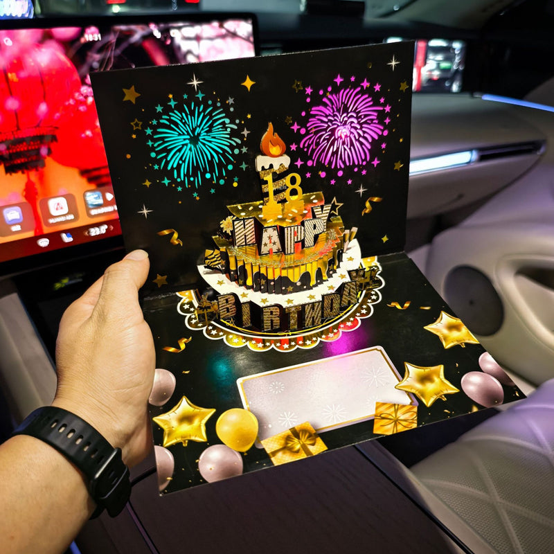 🎉3D Pop Up Musical Birthday Card with Lights & Song🎵🎂