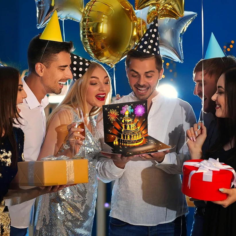 🎉3D Pop Up Musical Birthday Card with Lights & Song🎵🎂