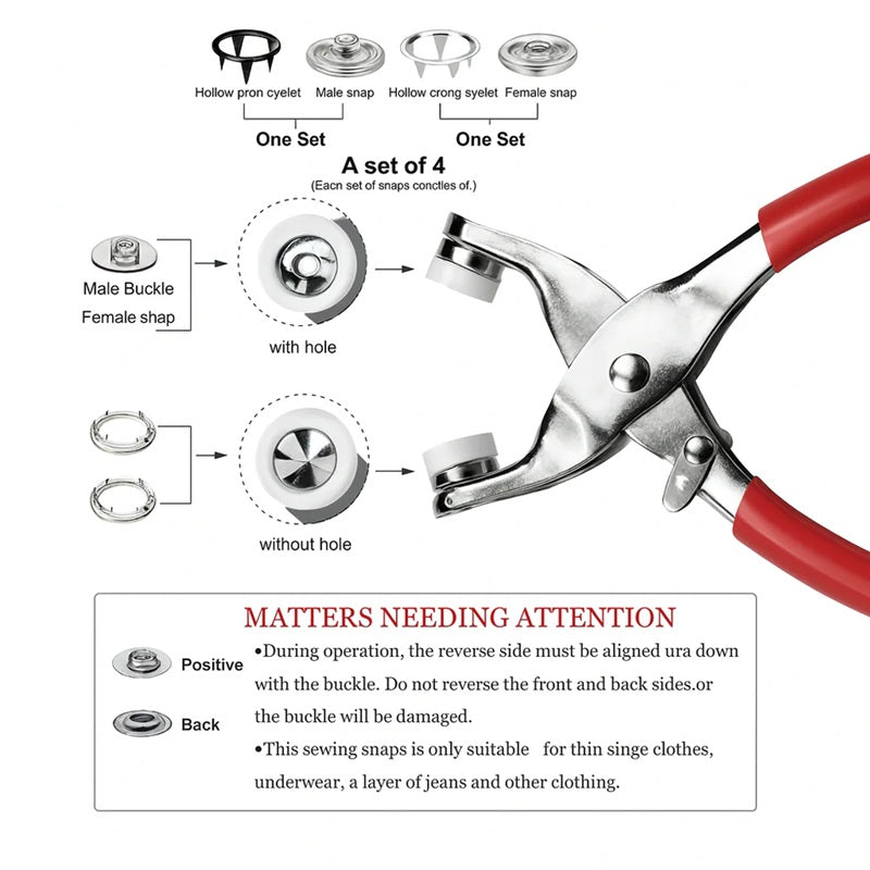 Five-claw Button Tool Set