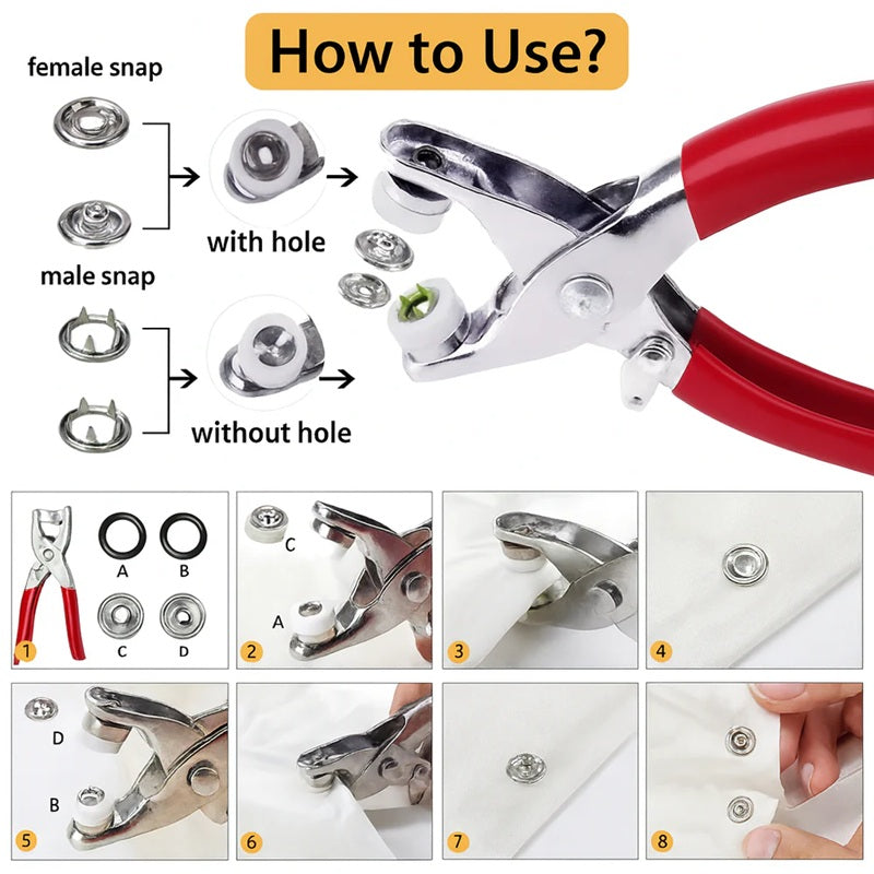Five-claw Button Tool Set