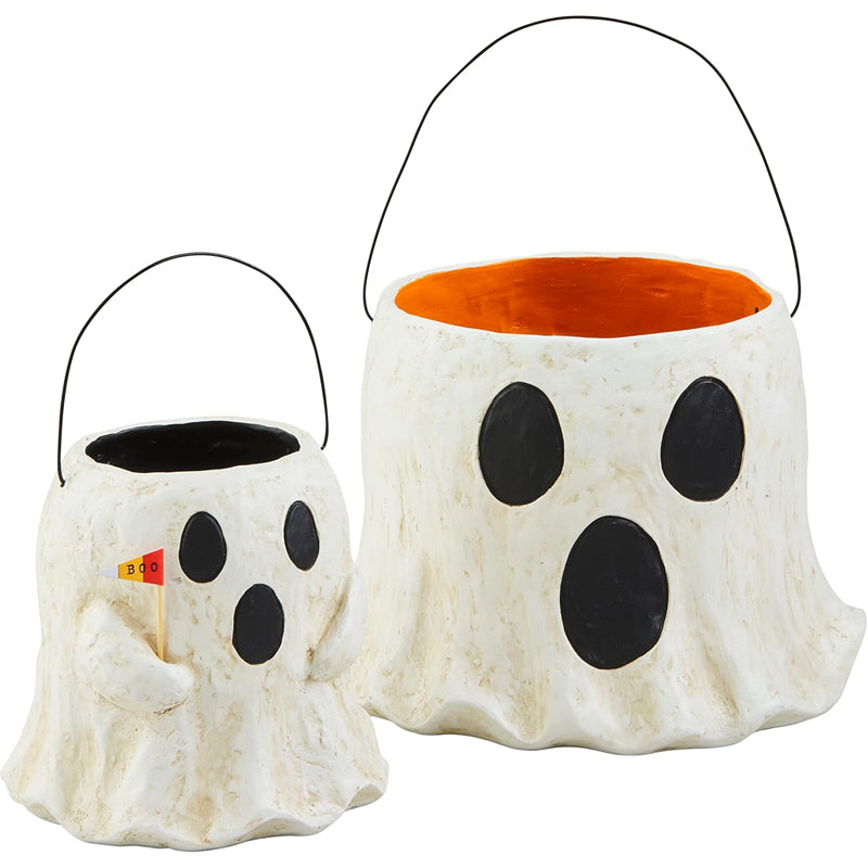 Ghost Flower Pot Halloween Candy Bucket Ghost Candy Bowl
